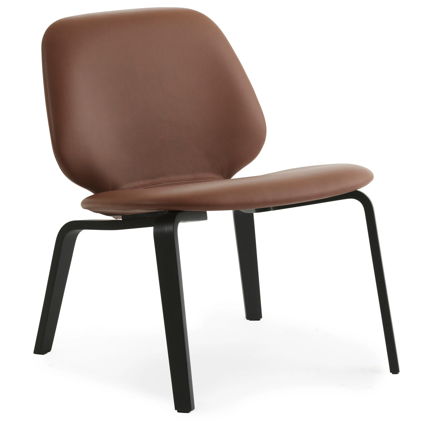 Normann Copenhagen My Chair Loungestol Ultra Leather 41598 / Svart - L&auml;der Brun