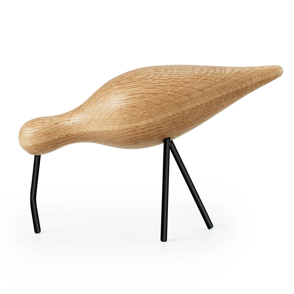 Normann Copenhagen Shorebird Large / - Träfigurer Ek Svart