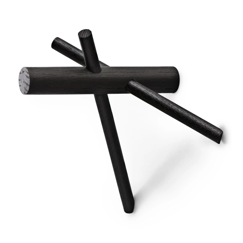 Normann Copenhagen Sticks Krok 2-pack - Krokar & galgar Ek Svart
