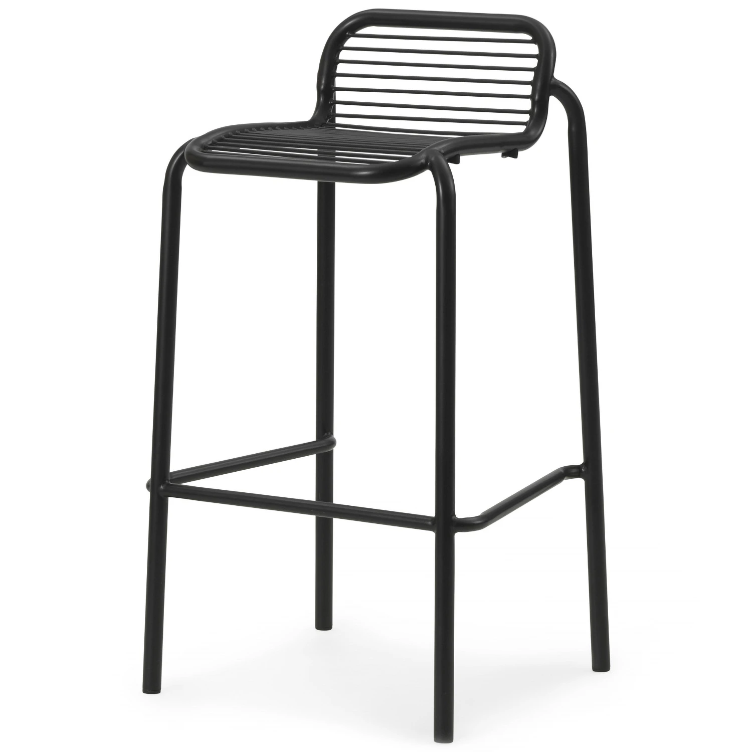 normann copenhagen vig barstol 75 cm - barstolar & pallar pulverlackat stål svart