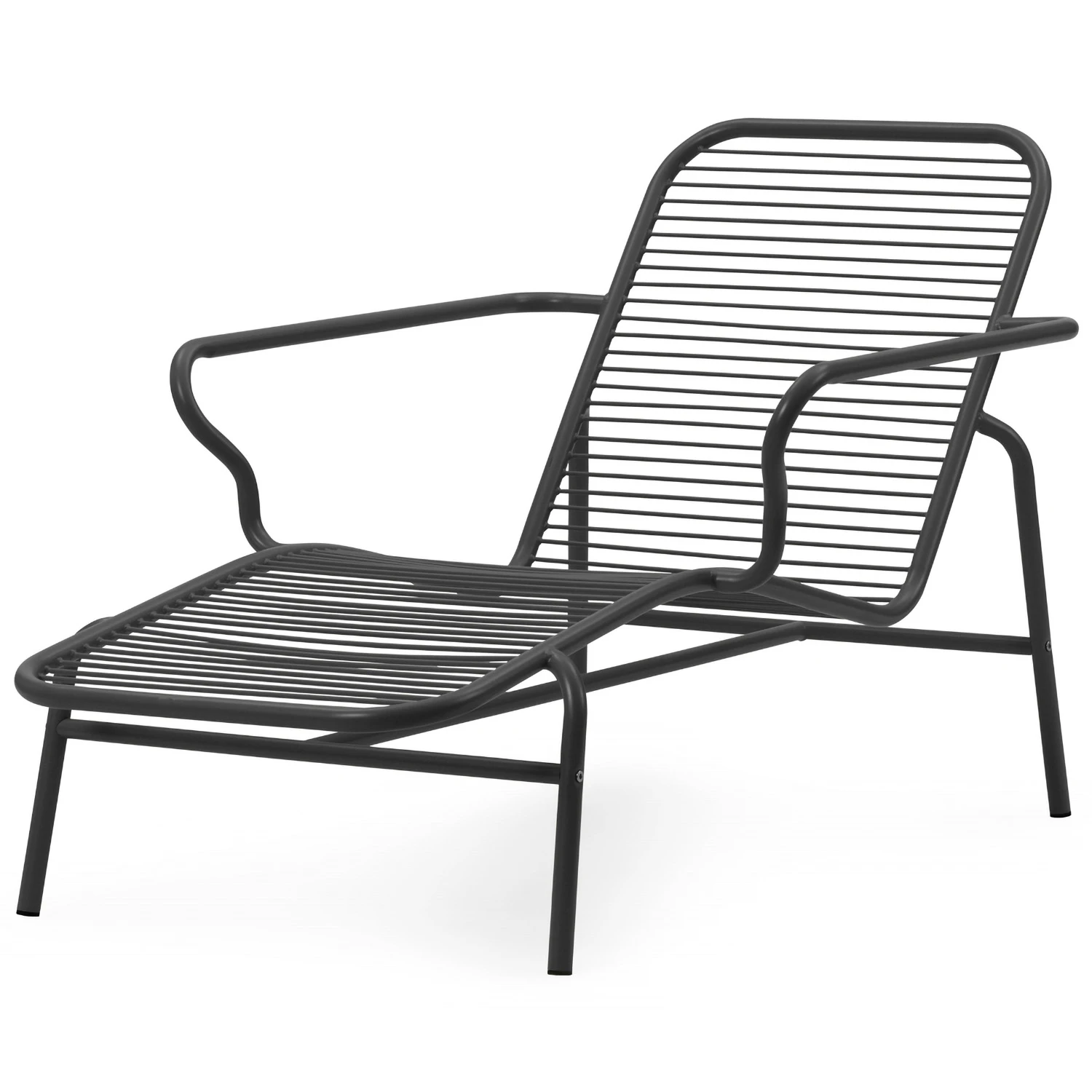 normann copenhagen vig schäslong - pulverlackat stål svart