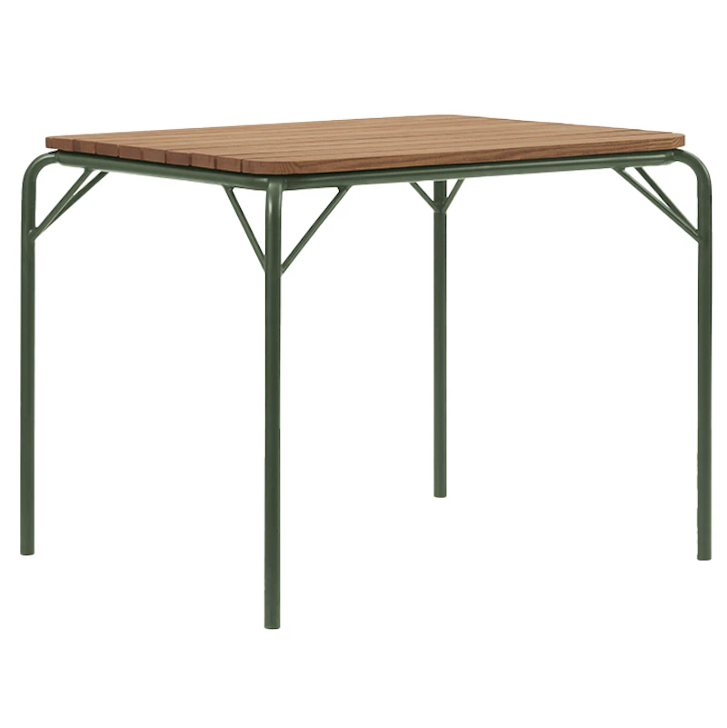 Vig Bord 90x90 cm, Robiniaträ / Mörkgrön