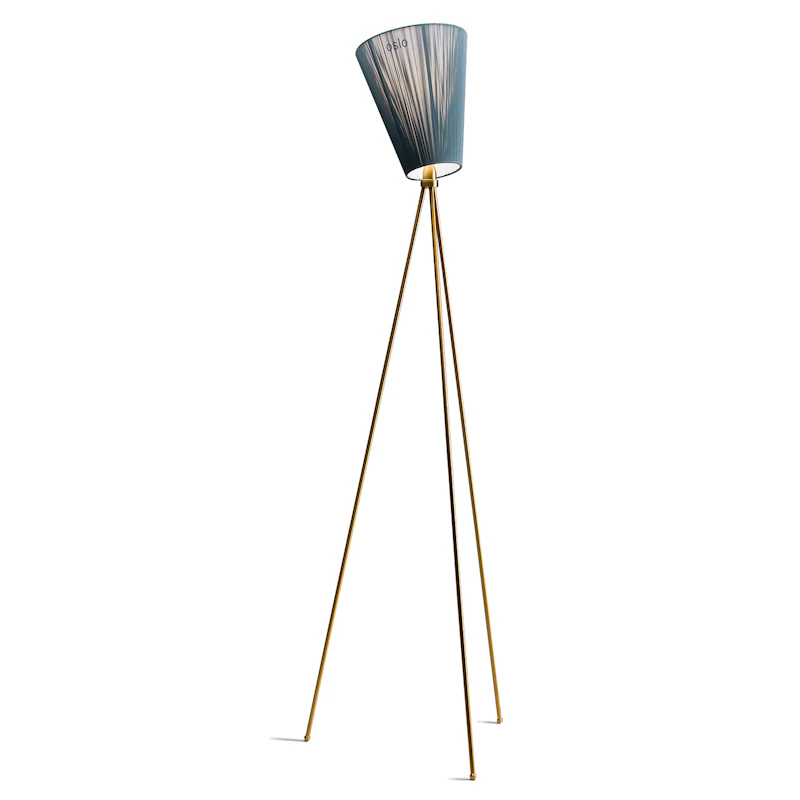 Oslo Wood Golvlampa Jubileumsmodell, Gold/Green