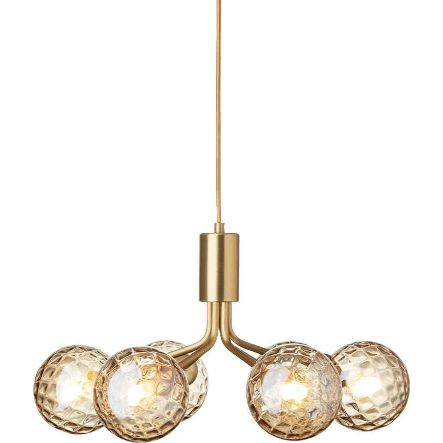 Nuura Apiales 6 Ljuskrona / Guld - Ljuskronor & Takkronor Glas Mässing