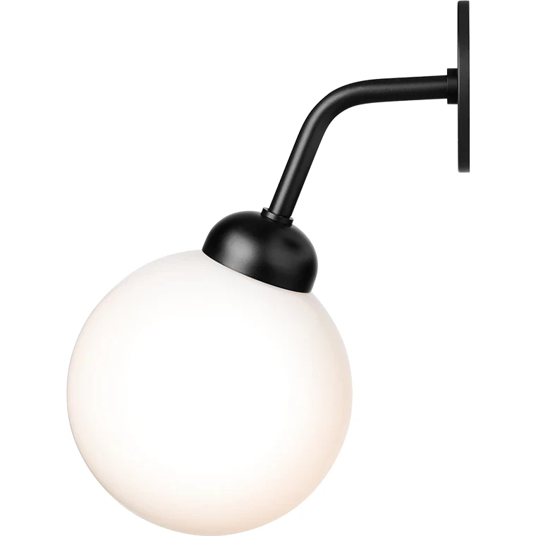 Nuura Apiales V&auml;gglampa Integrerad / Opal - V&auml;gglampor Glas Satin Black