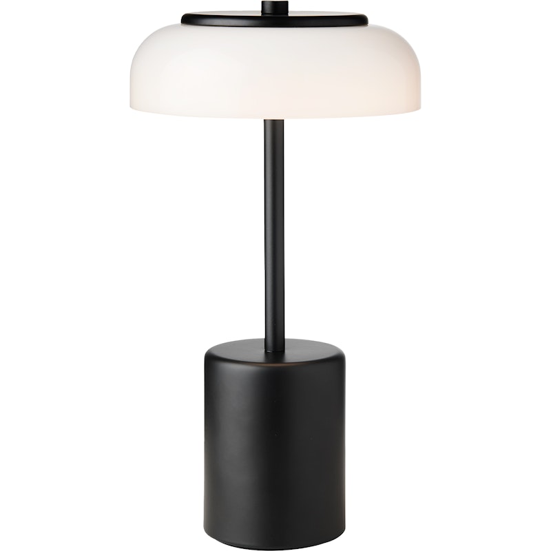 Blossi Mini Bordslampa Portabel, Svart / Opal