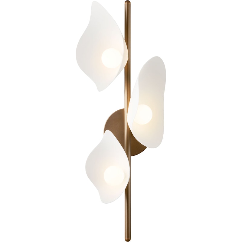Florii 3 Vägglampa, Dark Bronze / Vit