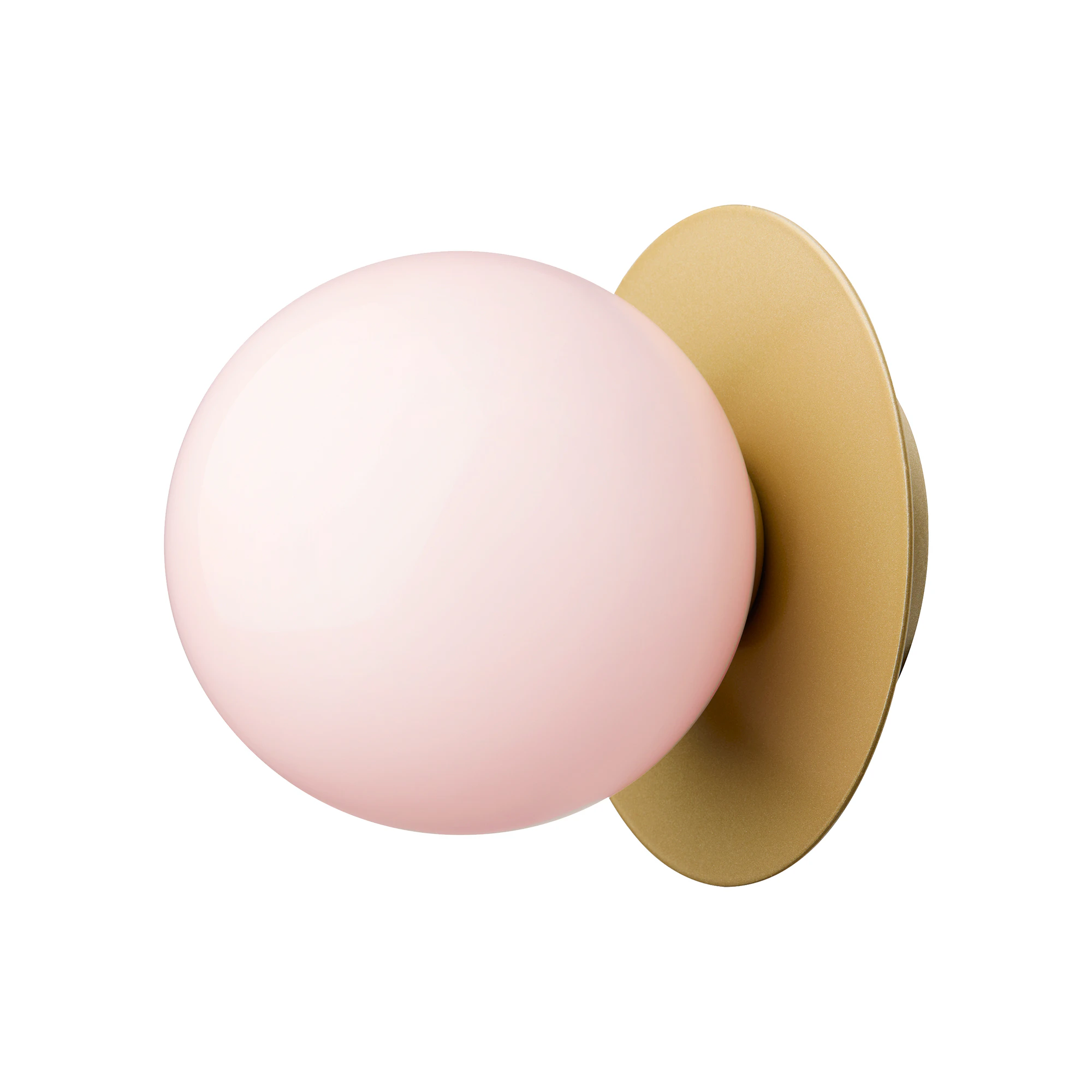 Nuura Liila 1 V&auml;gg-/taklampa 16,5 Cm / Rose - Plafonder Glas Guld