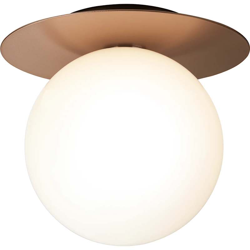 Liila 1 Vägg-/Taklampa 255 mm, Mörk Brons / Opal
