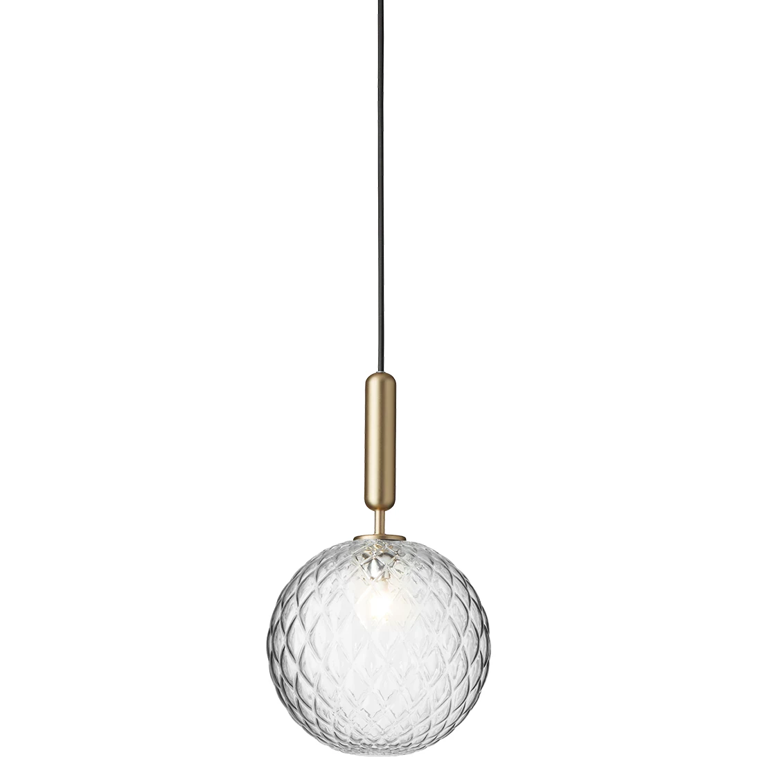 Nuura Miira 1 Pendel 200 Mm Mässing / - Pendellampor Glas Klar