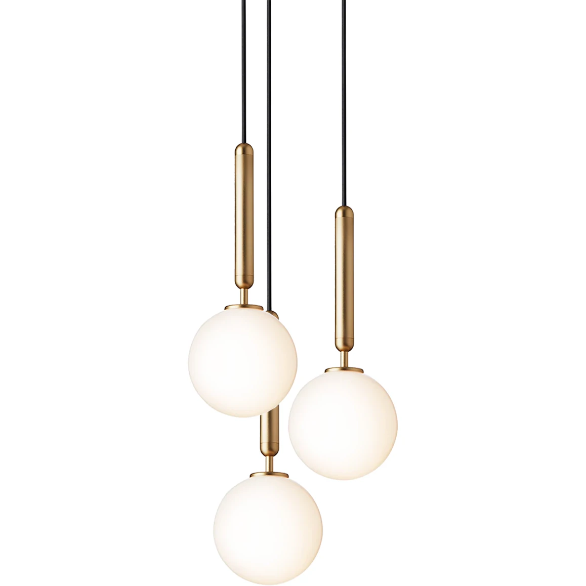 Nuura Miira 3 Ljuskrona 310 Mm / Opal - Ljuskronor & Takkronor Glas Mässing