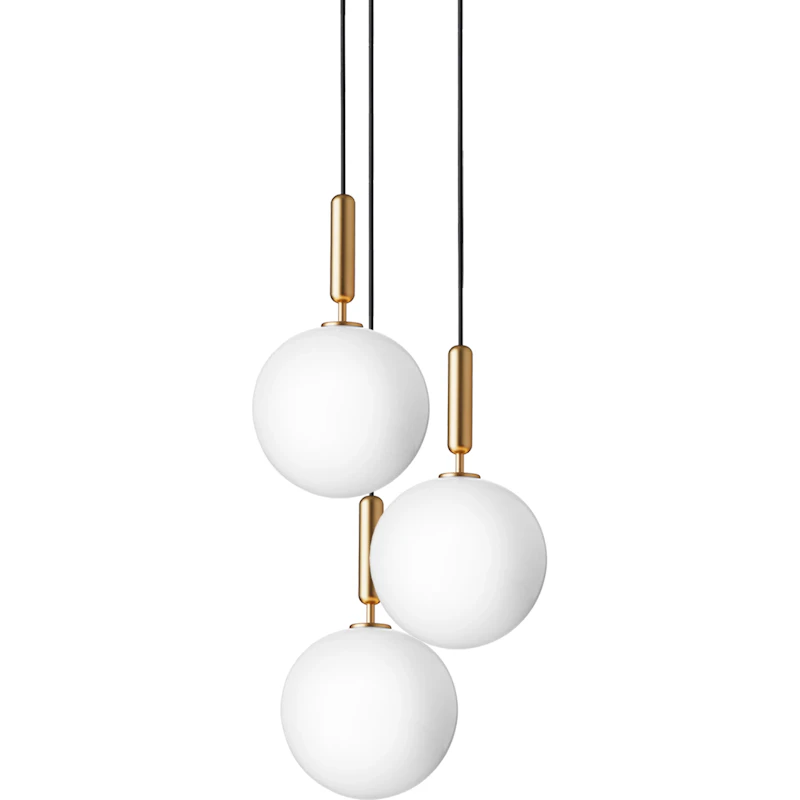 Miira 3 Ljuskrona 370 mm, Mässing / Opal