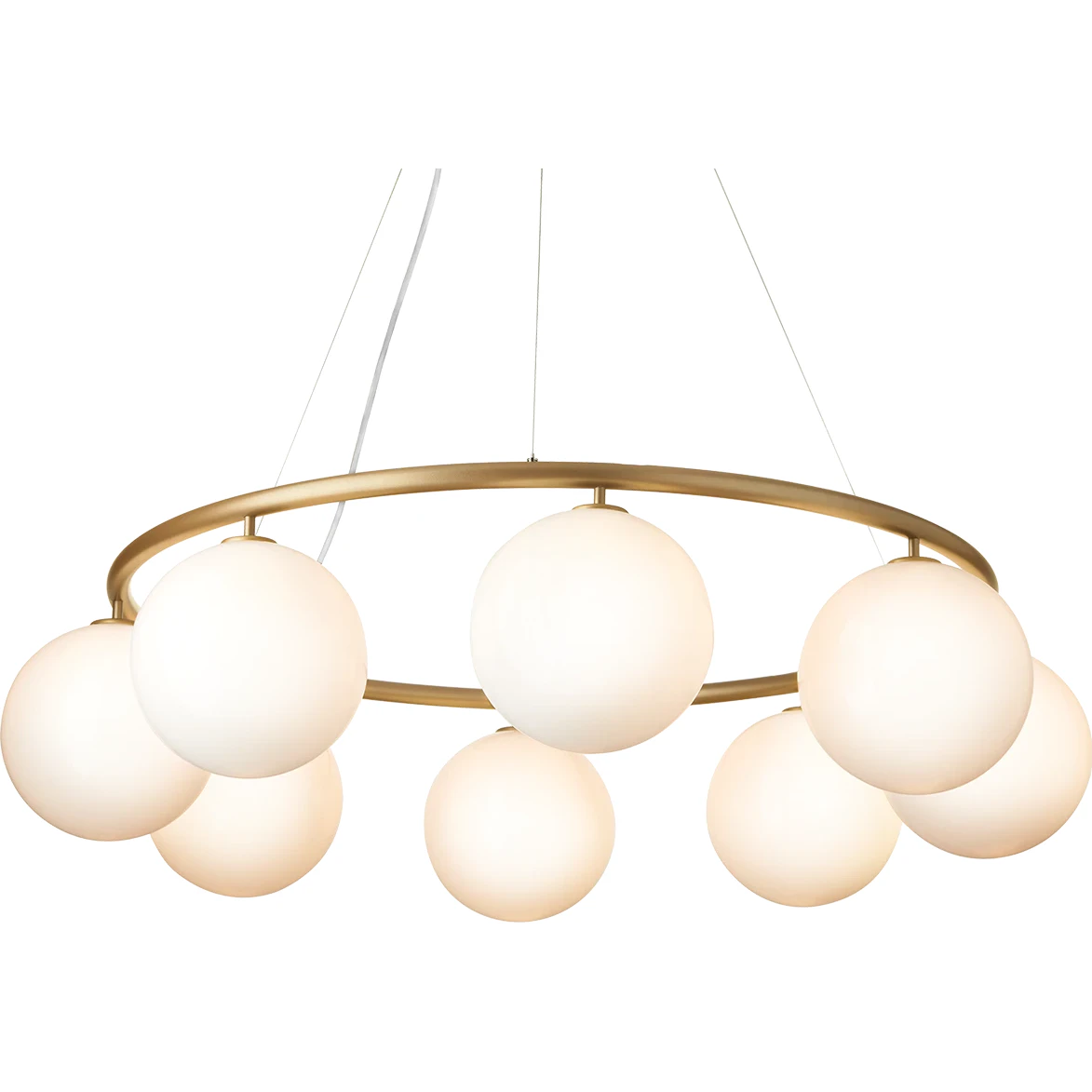Nuura Miira 8 Circular Ljuskrona / Opal - Ljuskronor & Takkronor Glas Mässing