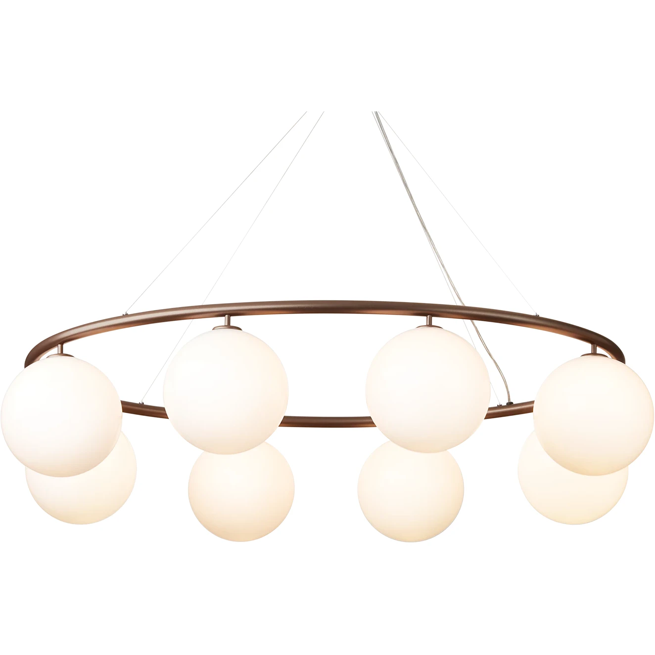 Nuura Miira 8 Oval Ljuskrona Dark Bronze / - Ljuskronor & Takkronor Glas Opal