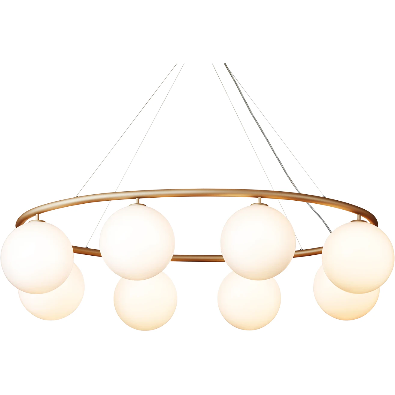 Nuura Miira 8 Oval Ljuskrona / Opal - Ljuskronor & Takkronor Glas Mässing