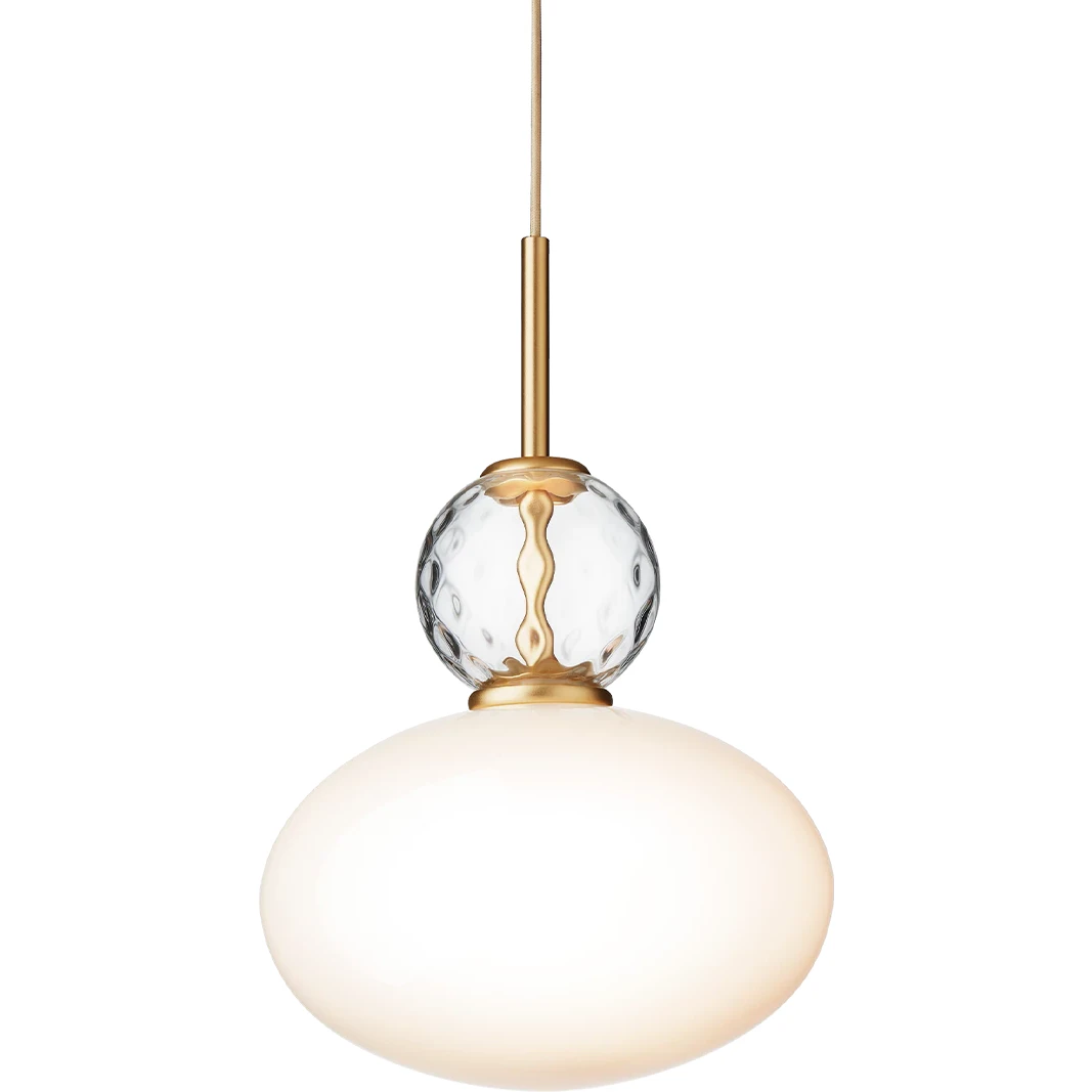 Nuura Rizzatto 32 Pendel / Opal - Pendellampor Glas Mässing