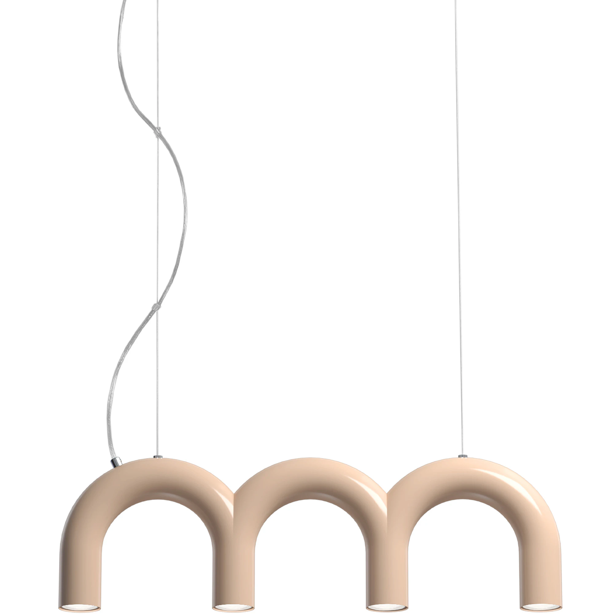 Oblure Arch Triplette Pendel - Pendellampor Metall Nude