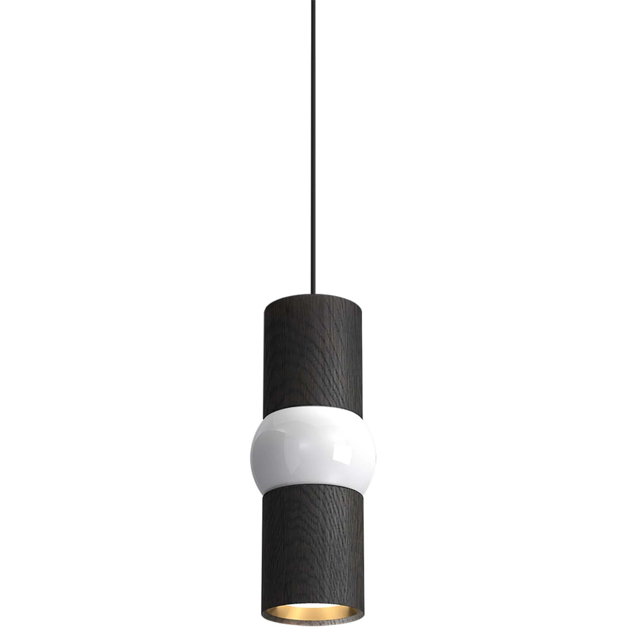Oblure Lightbone Pendel Liten Black Oak - Pendellampor Massiv Ek Svart Ek