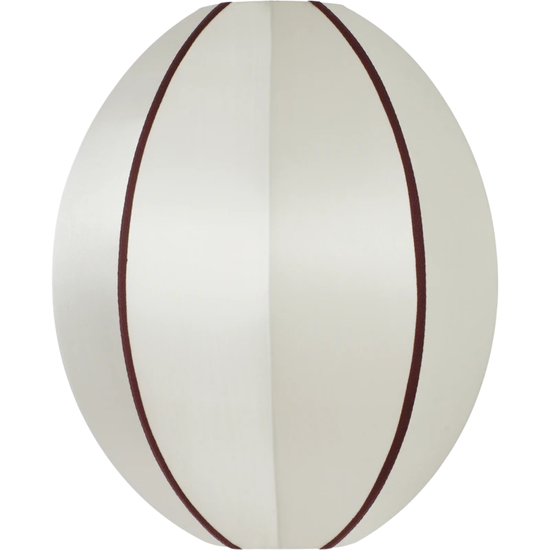 Indochina Lampskärm Oval Liten, Off-White / Bordeaux