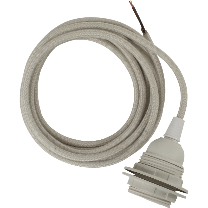 Tygsladd Med Sockel, Off-white