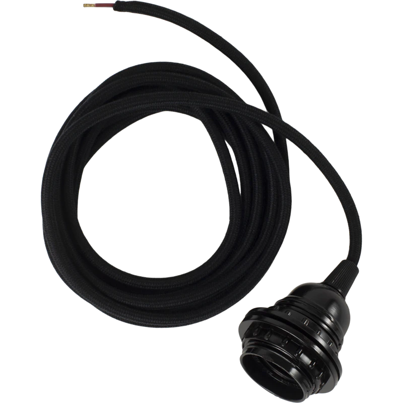 Tygsladd Med Sockel, Svart