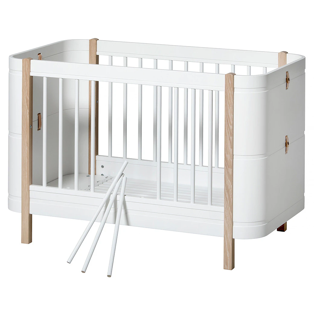 Oliver Furniture Wood Mini+ Cot Säng Inkl. Junior Kit /ek, vit från Oliver Furniture, bild 3