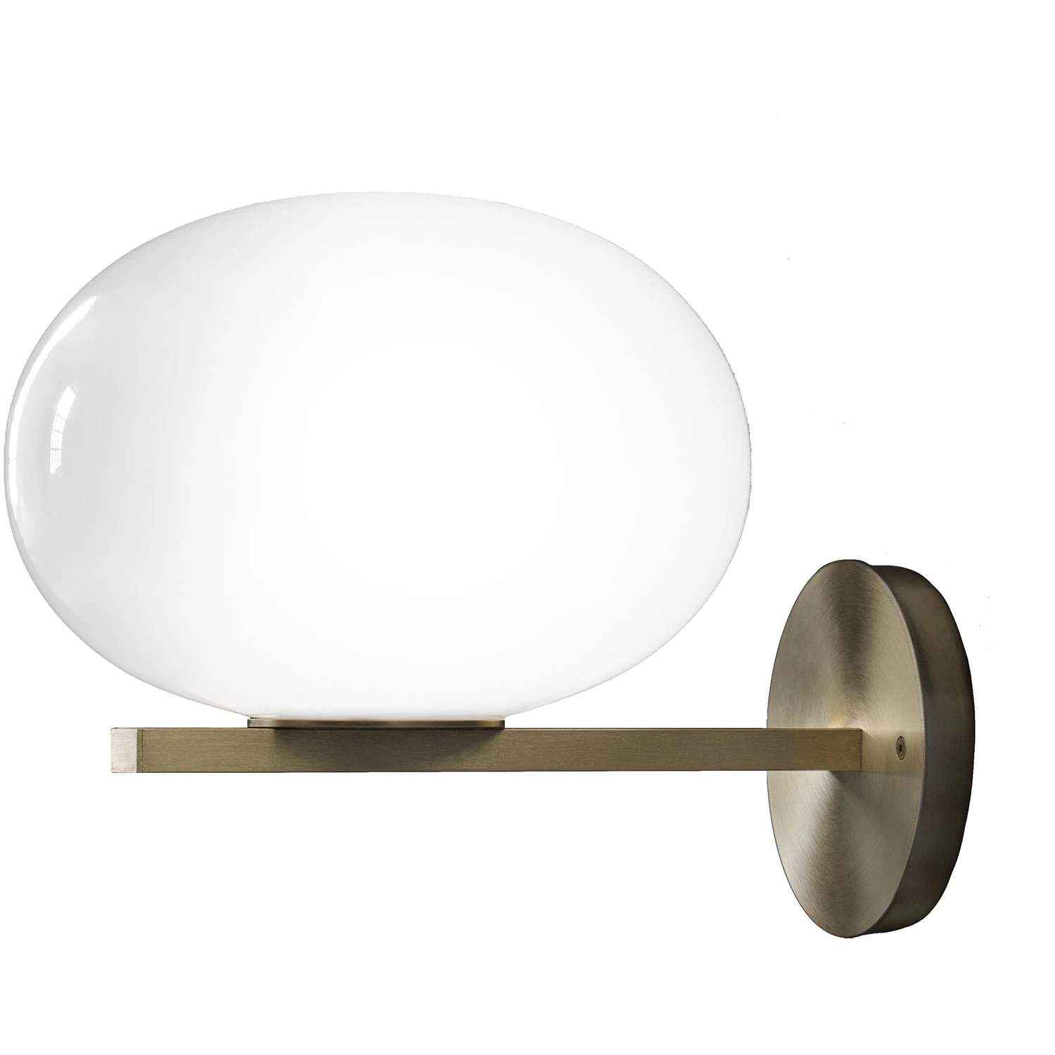Oluce Alba 176 V&auml;gglampa 26x33 Cm - V&auml;gglampor Metall M&auml;ssing
