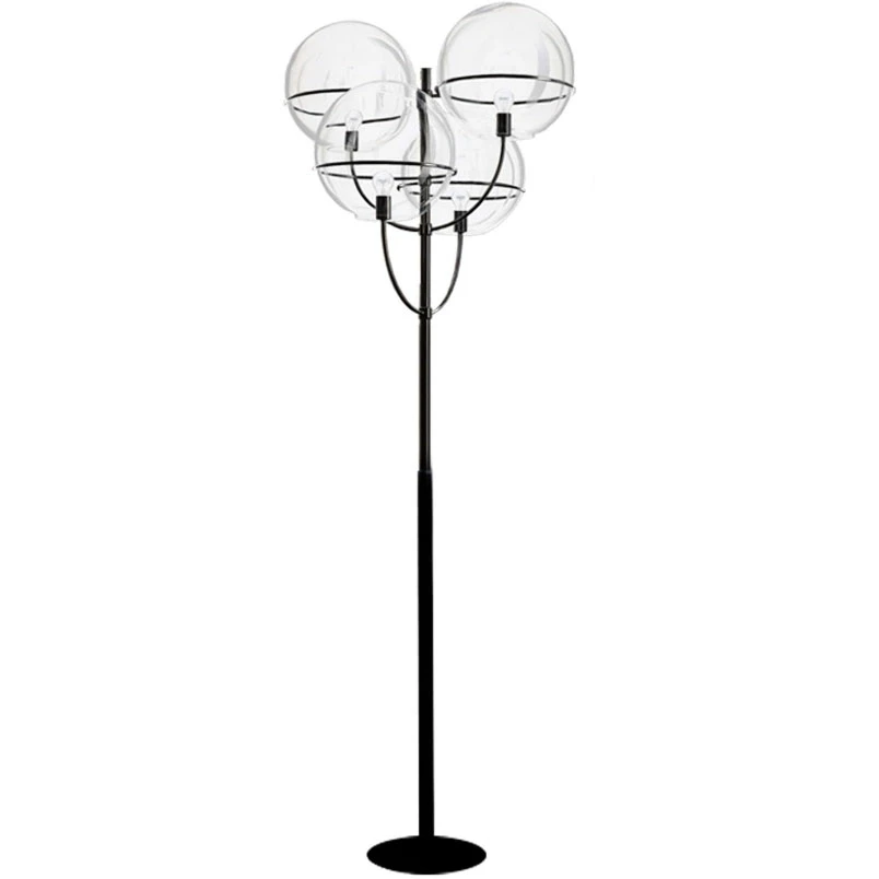 Oluce Lyndon 350/m Golvlampa - Golvlampor utomhus Metall Transparent