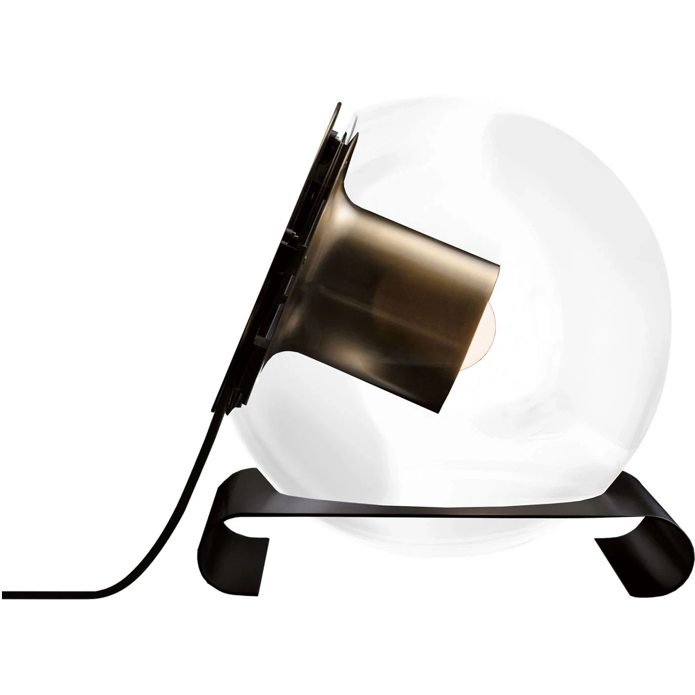 Oluce The Globe 228 Bordslampa / Anodiserat Brons - Bordslampor Glas Satin Gold