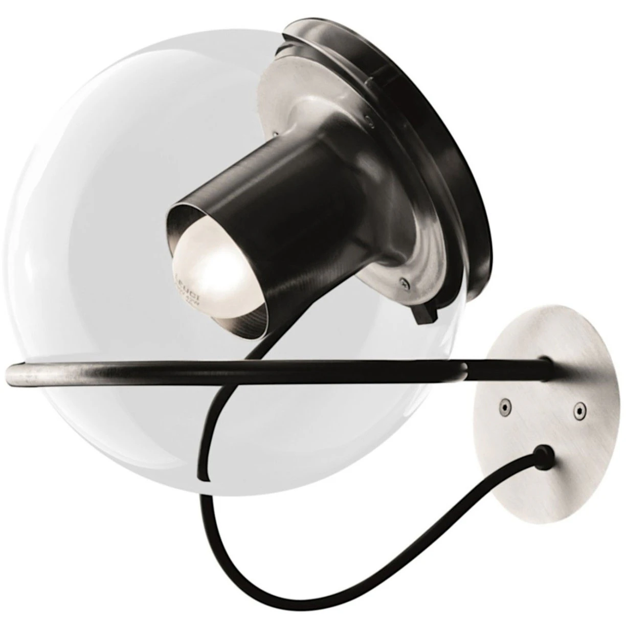 Oluce The Globe 727 V&auml;gglampa - V&auml;gglampor Metall Nickel