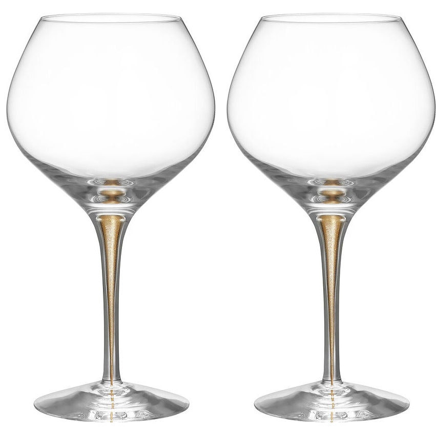 Orrefors Intermezzo Vinglas Bouquet 2-pack 70 Cl - Vinglas Munbl&aring;st Kristallglas Guld