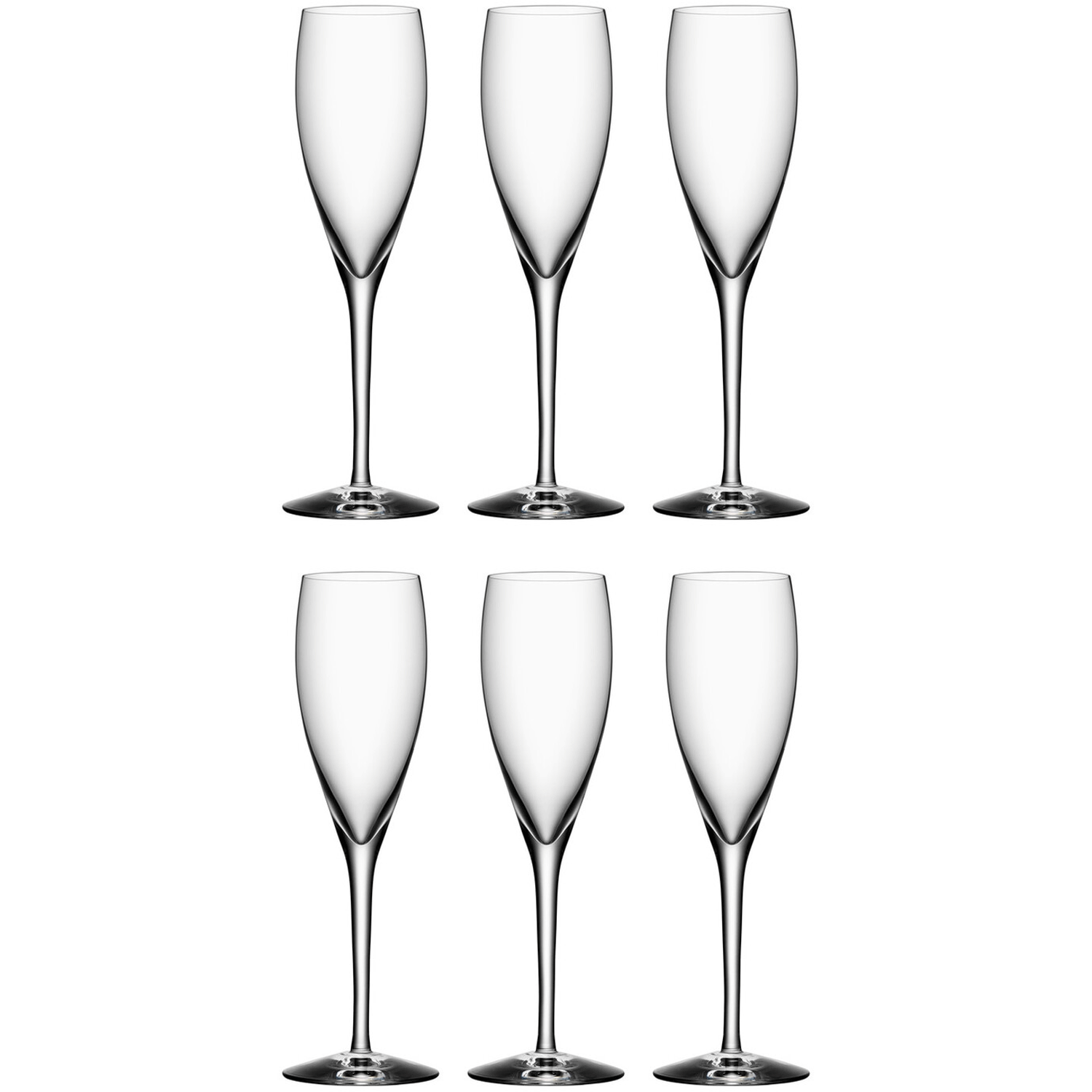 Orrefors More Champagneglas 18 Cl 6-pack - Champagneglas Kristallglas Klar