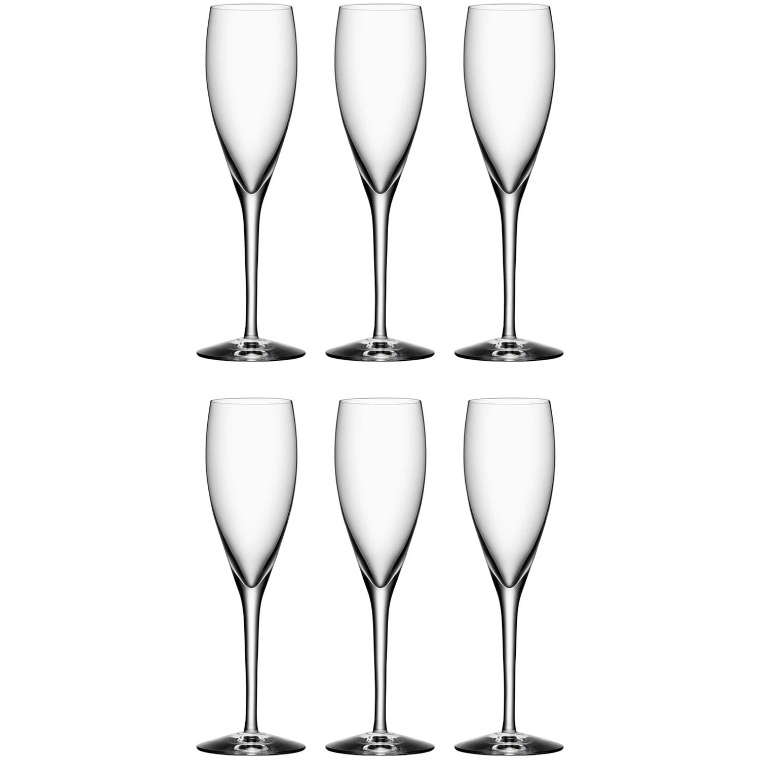 Orrefors More Champagneglas 18 Cl 6-pack - Champagneglas Kristallglas Klar
