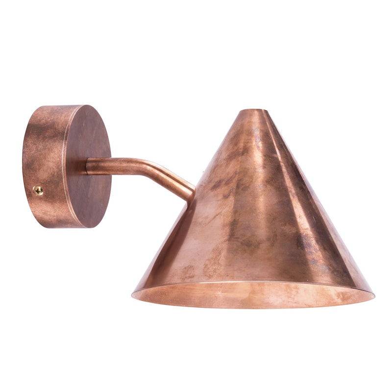 Tratten Mini Vägglampa LED Fast Montage, Koppar