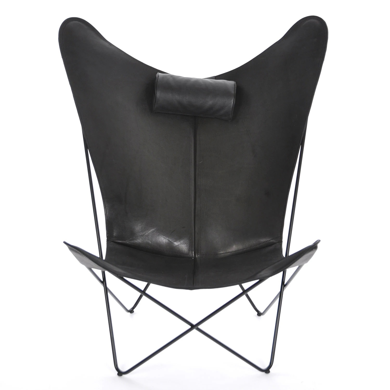 ox denmarq ks fladdermusfåtölj underrede - läder svart