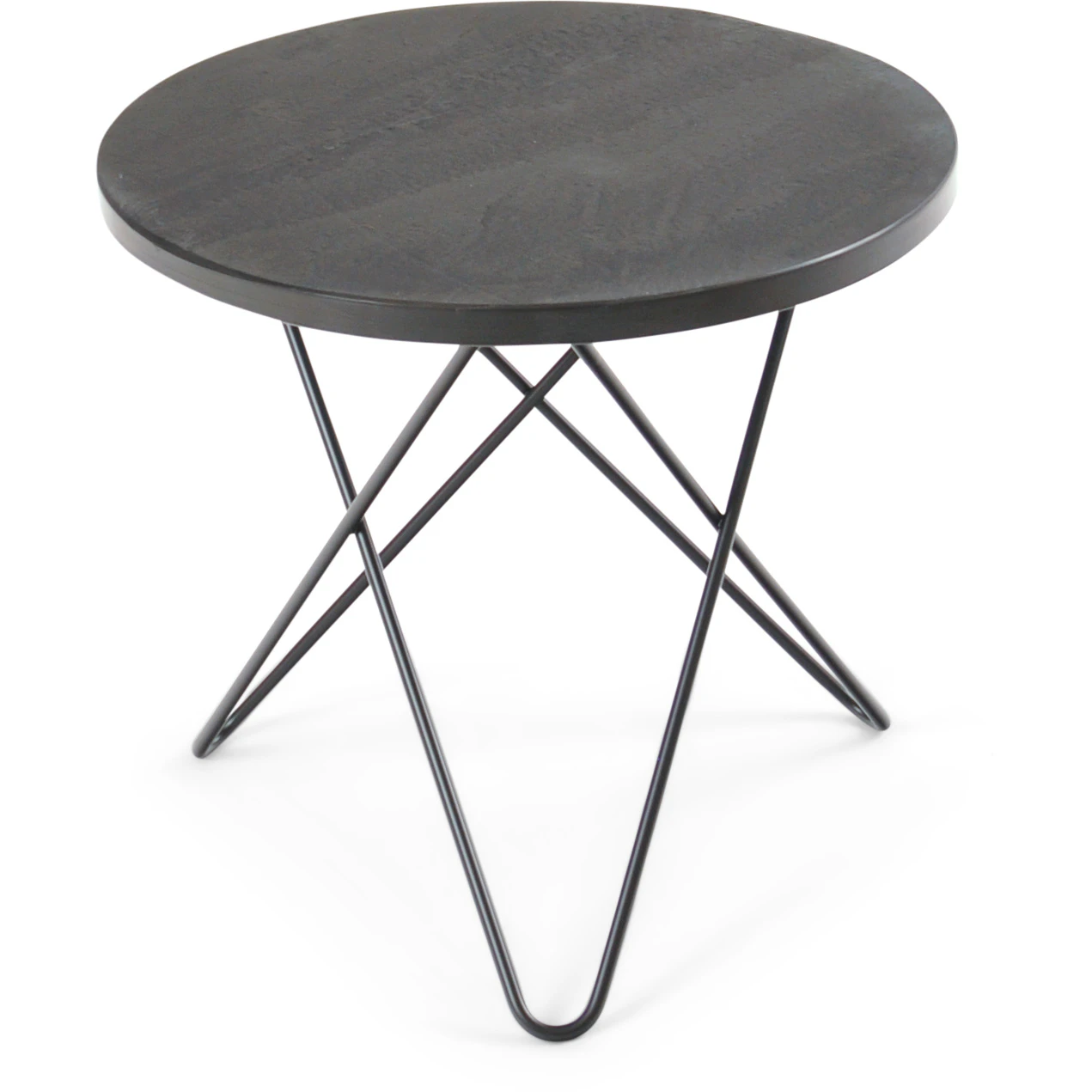 Ox Denmarq Mini O Table Sidobord &Oslash;40 Cm /rustik - Sidobord & Avlastningsbord Skiffer Svart