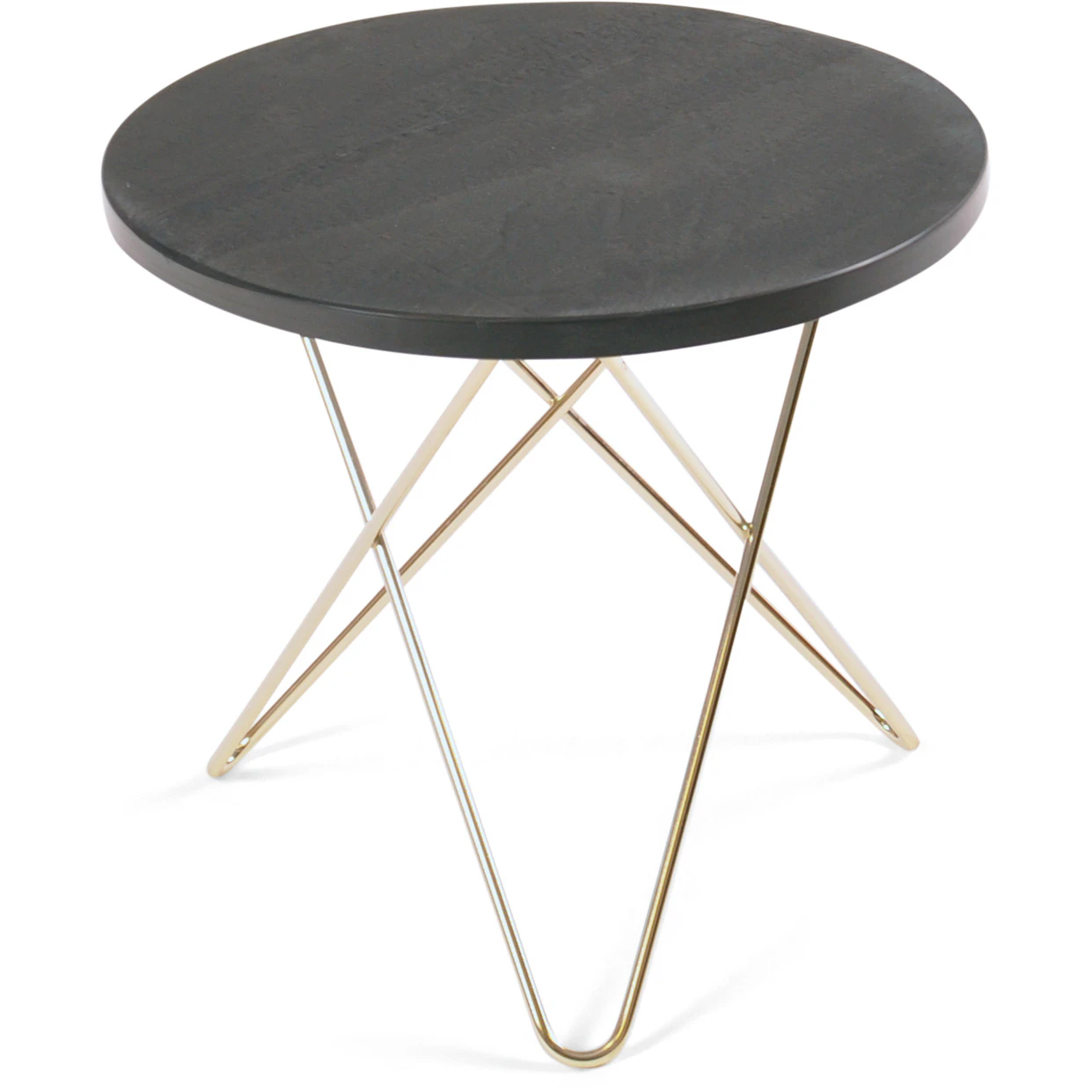 Ox Denmarq Mini O Table Sidobord &Oslash;40 Cm /rustik - Sidobord & Avlastningsbord Skiffer M&auml;ssing