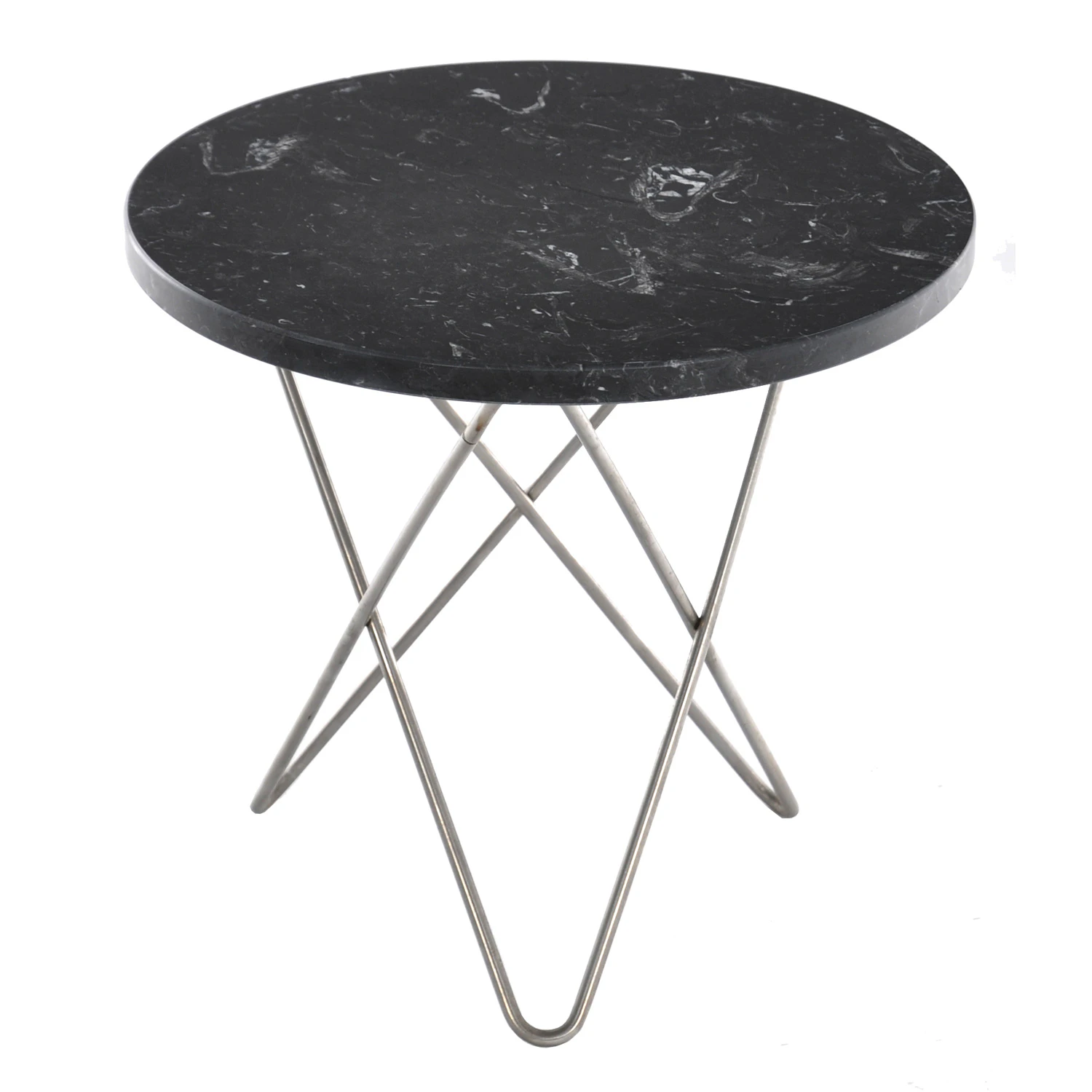 Ox Denmarq Mini O Table Sidobord &Oslash;40 Cm St&aring;l/ - Sidobord & Avlastningsbord Marmor Svart