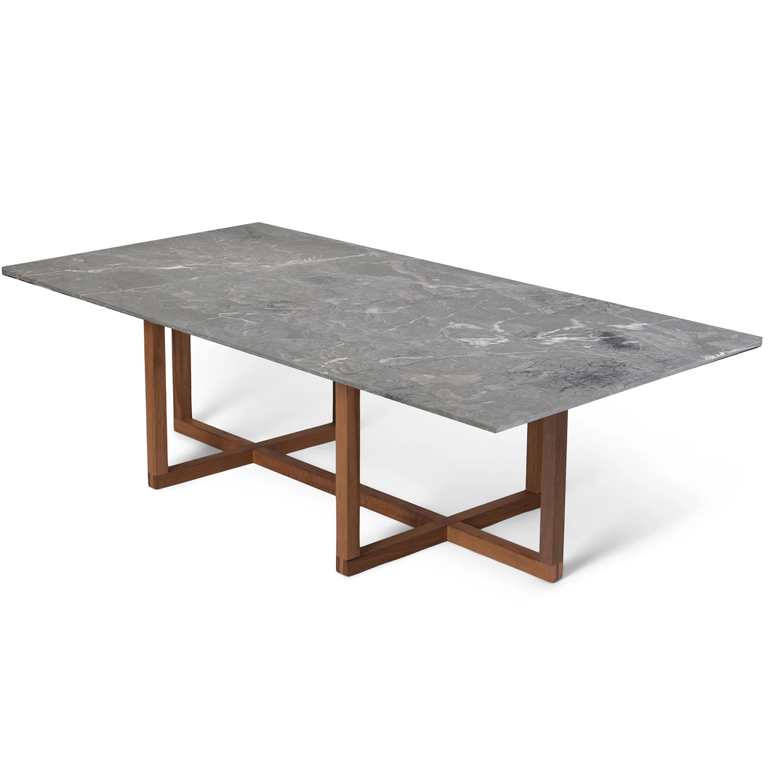 Ox Denmarq Ninety Large Soffbord 140x70x40 Cm Smoked Oak/grey Marble - Soffbord Marmor Gr&aring;