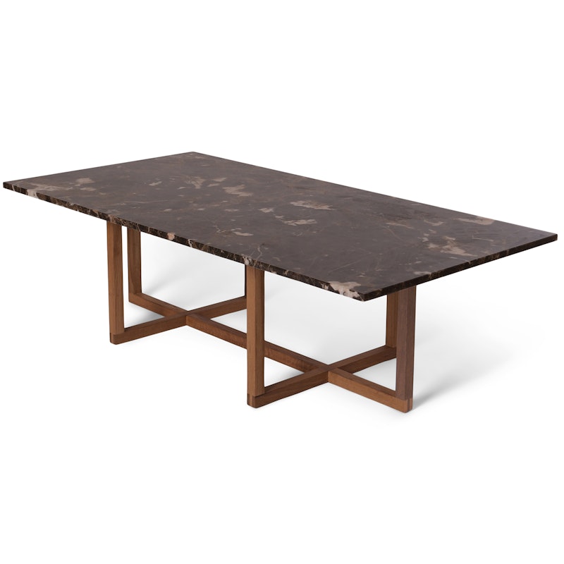 Ninety Large Soffbord 140x70x40 cm, Smoked Oak/Brown Emperador