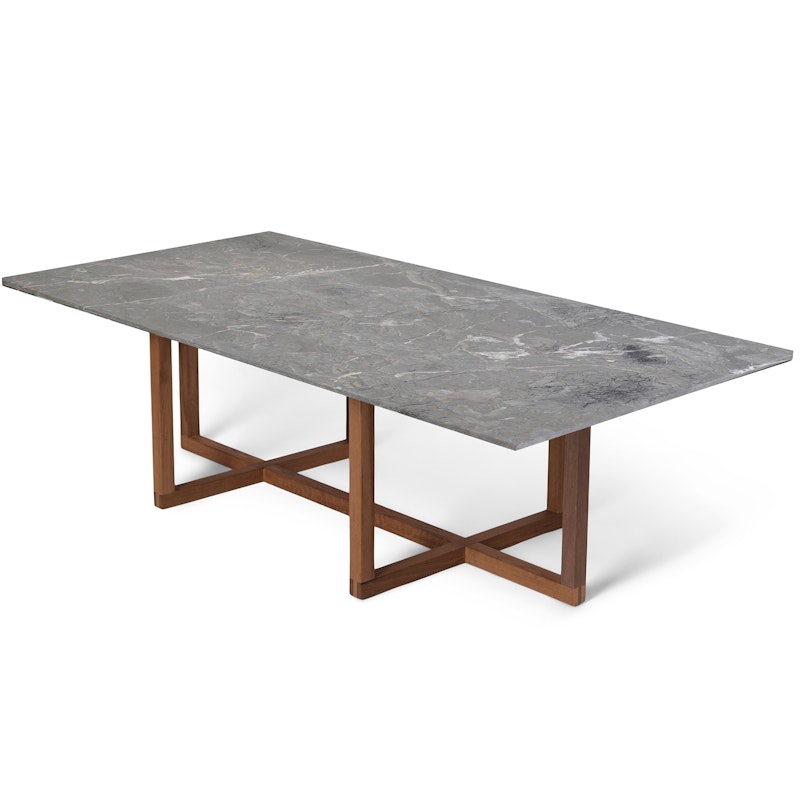 Ninety Soffbord 120x60x40 cm, Smoked Oak/Grey Marble