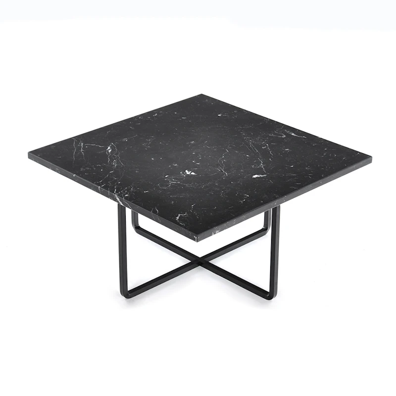 Ninety Soffbord 60 cm, Svart Underrede, Svart Marmor