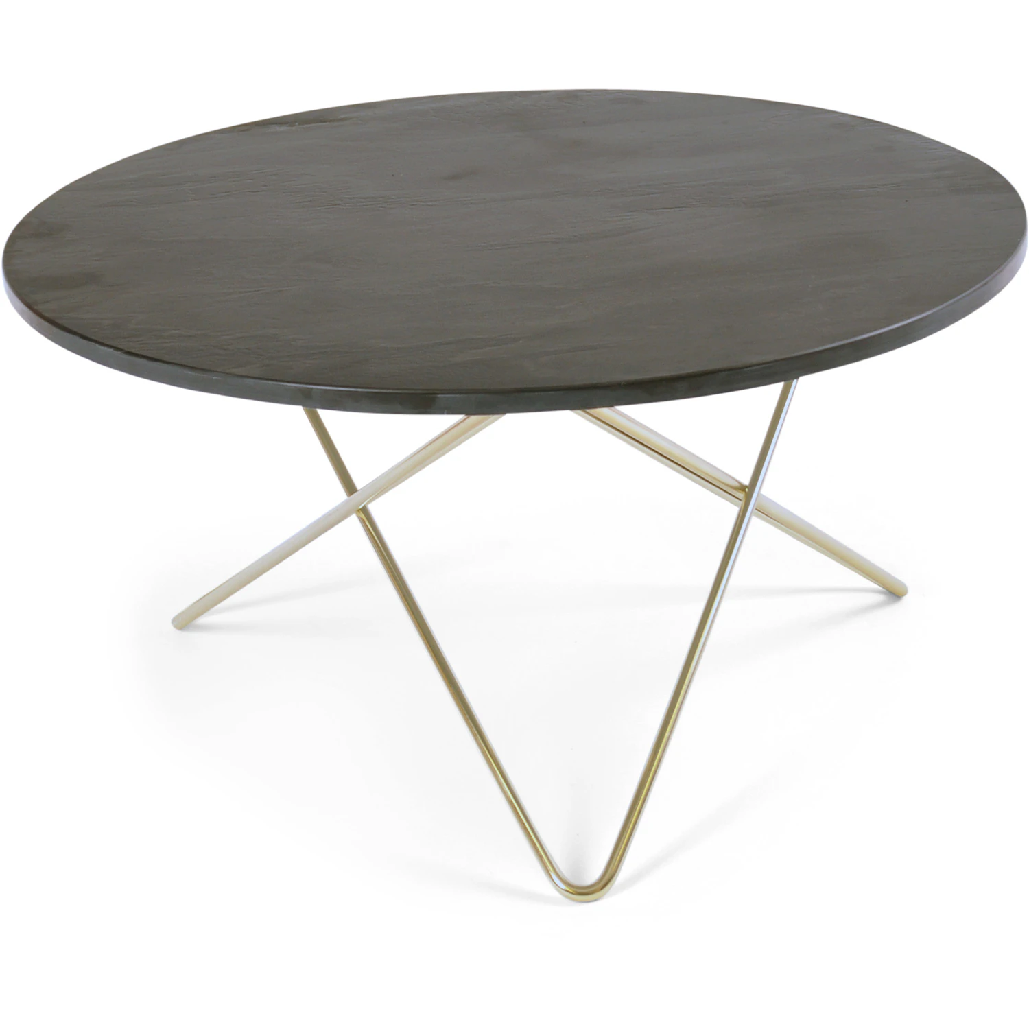 Ox Denmarq O Table Soffbord &Oslash;80 Cm M&auml;ssing/rustik - Soffbord Skiffer Gr&aring;