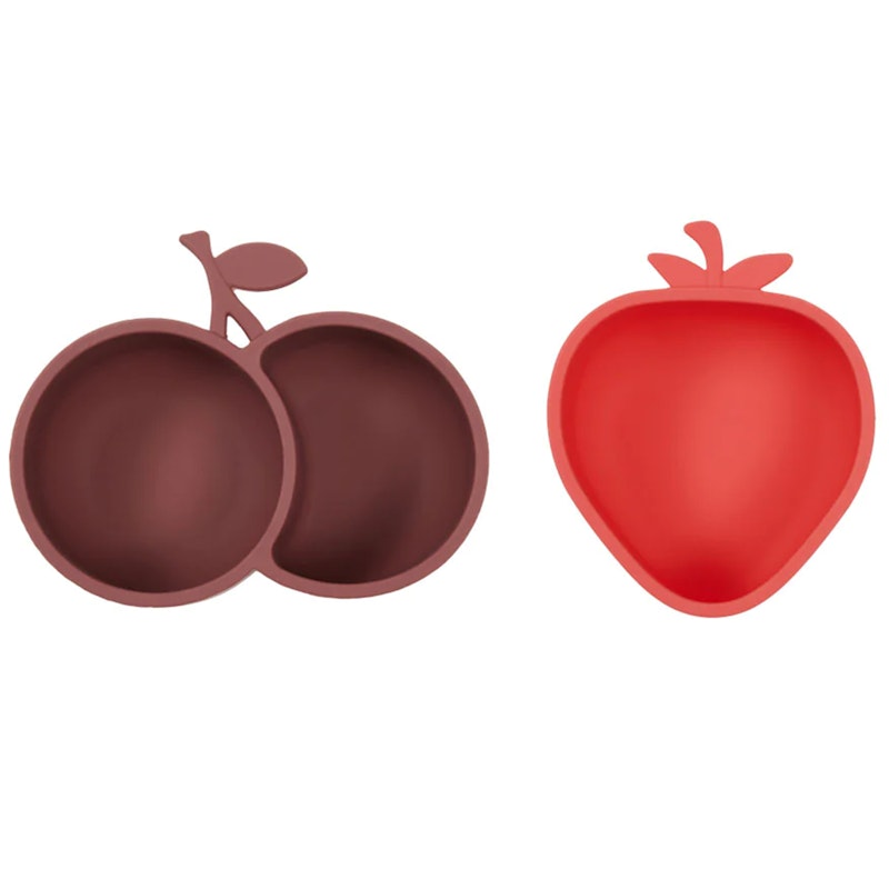 Strawberry & Cherry Snacksskål 2-pack