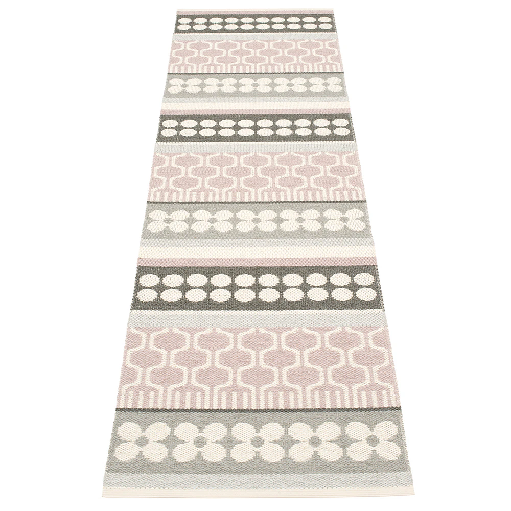 Pappelina Asta Matta 70x270 Cm Pale Rose - Mönstrade mattor Pvc Grå