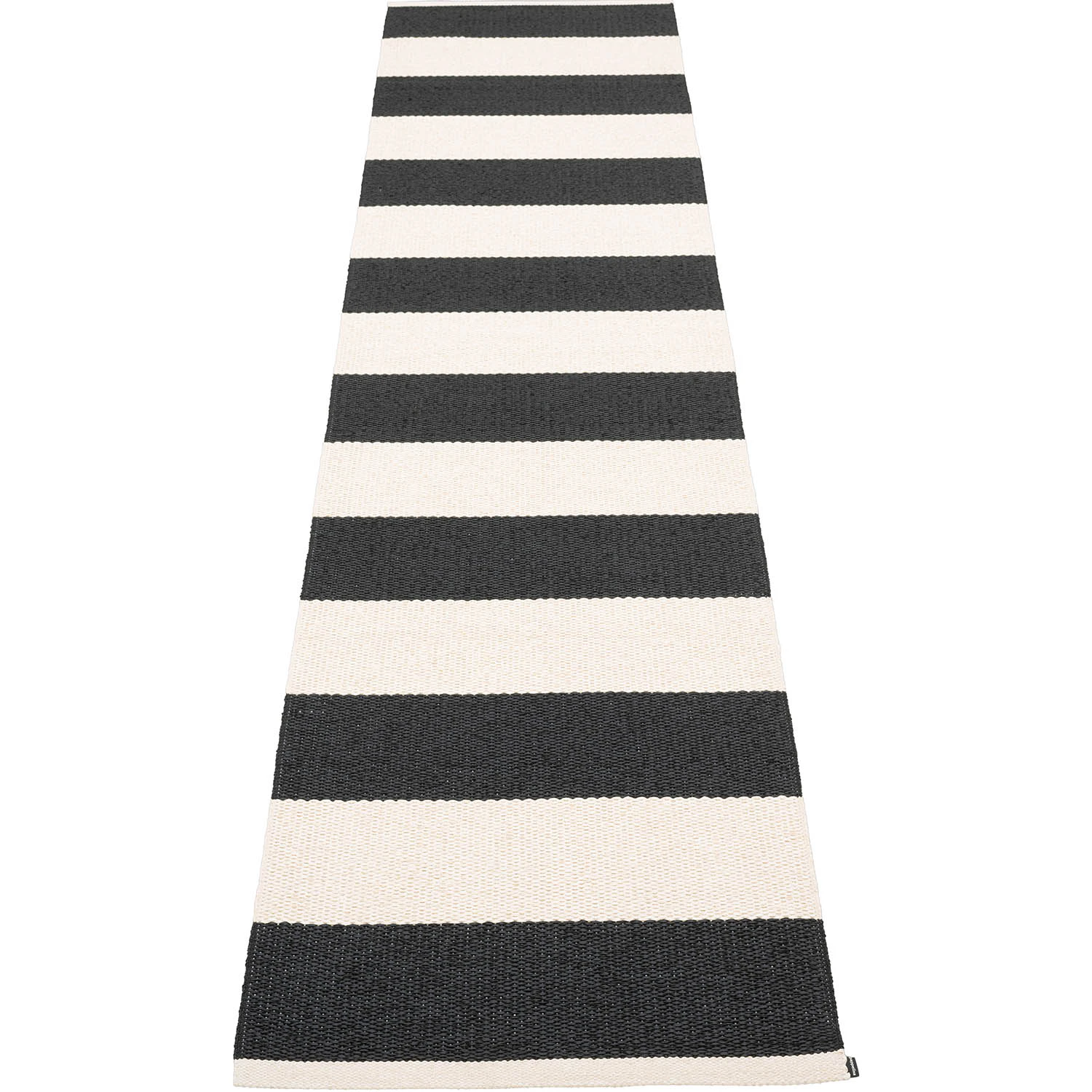 Pappelina Bob Matta 70x300 Cm Black / Vanilla - Mönstrade mattor Pvc Svart