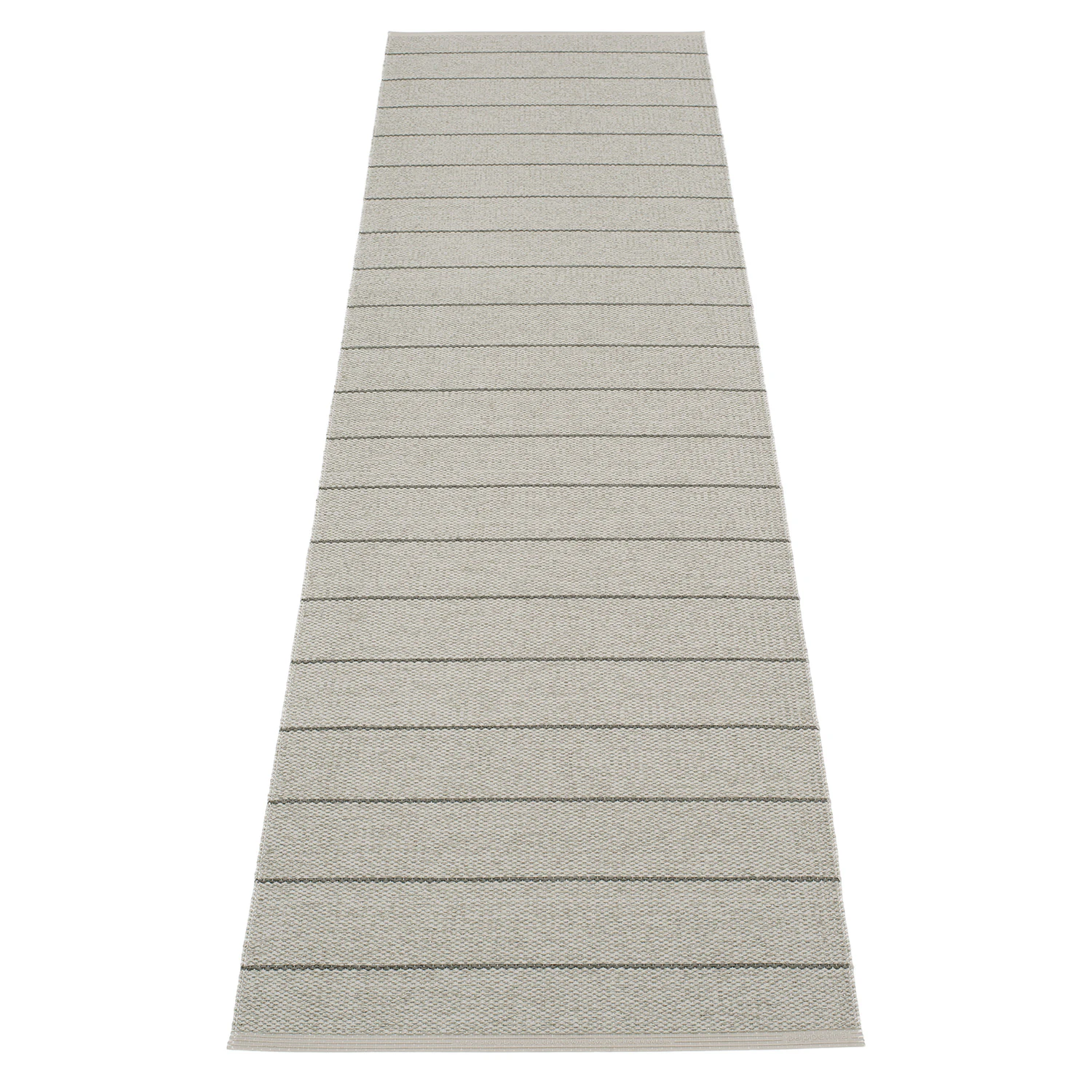 Pappelina Carl Matta 70x270 Cm Grey/fossil Grey - Mönstrade mattor Pvc Grå