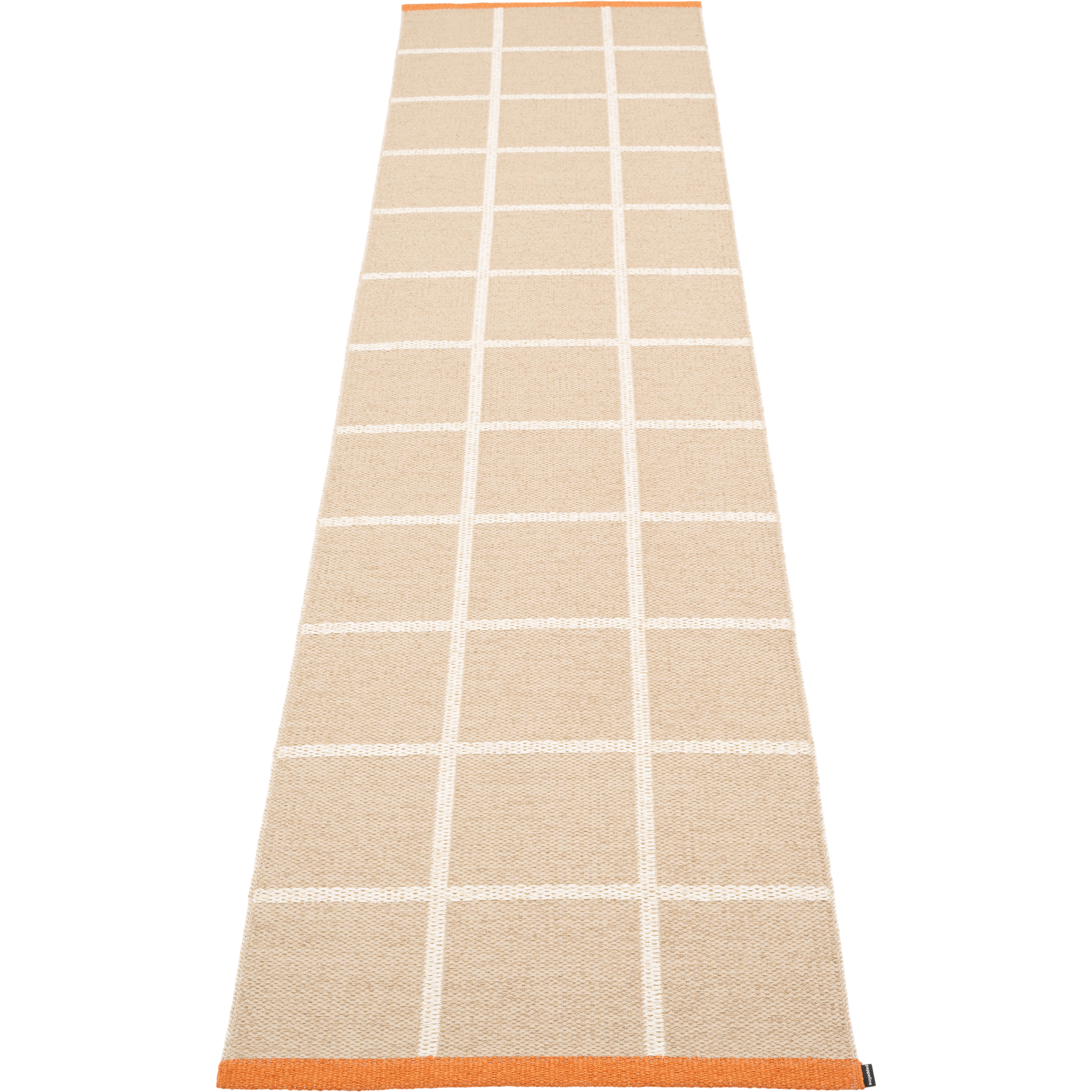 Pappelina Criss Plastmatta / Vanilla / Pale Orange 70x300 Cm - Mönstrade mattor Pvc Beige