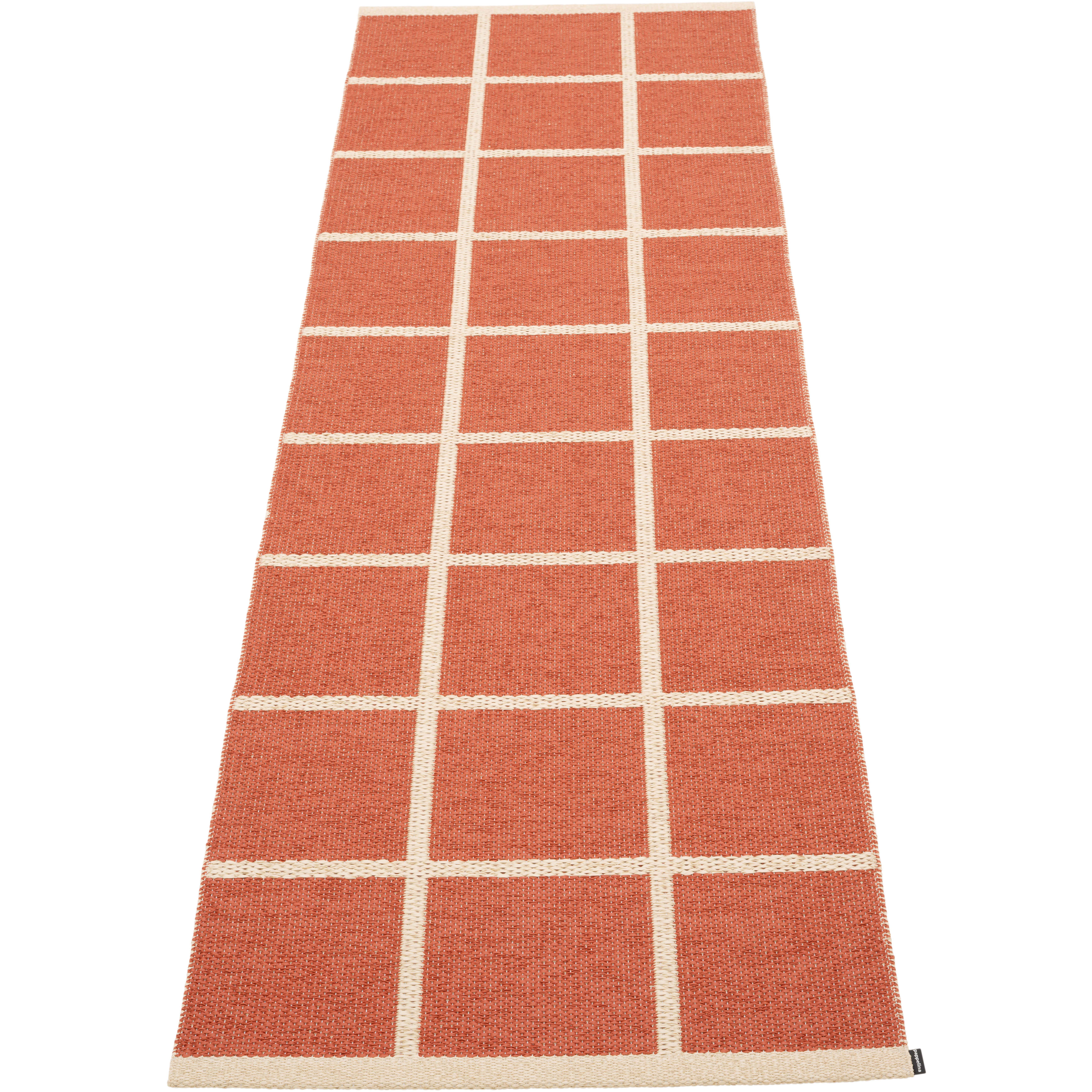 Pappelina Criss Plastmatta Brick / 70x225 Cm - Mönstrade mattor Pvc Cream