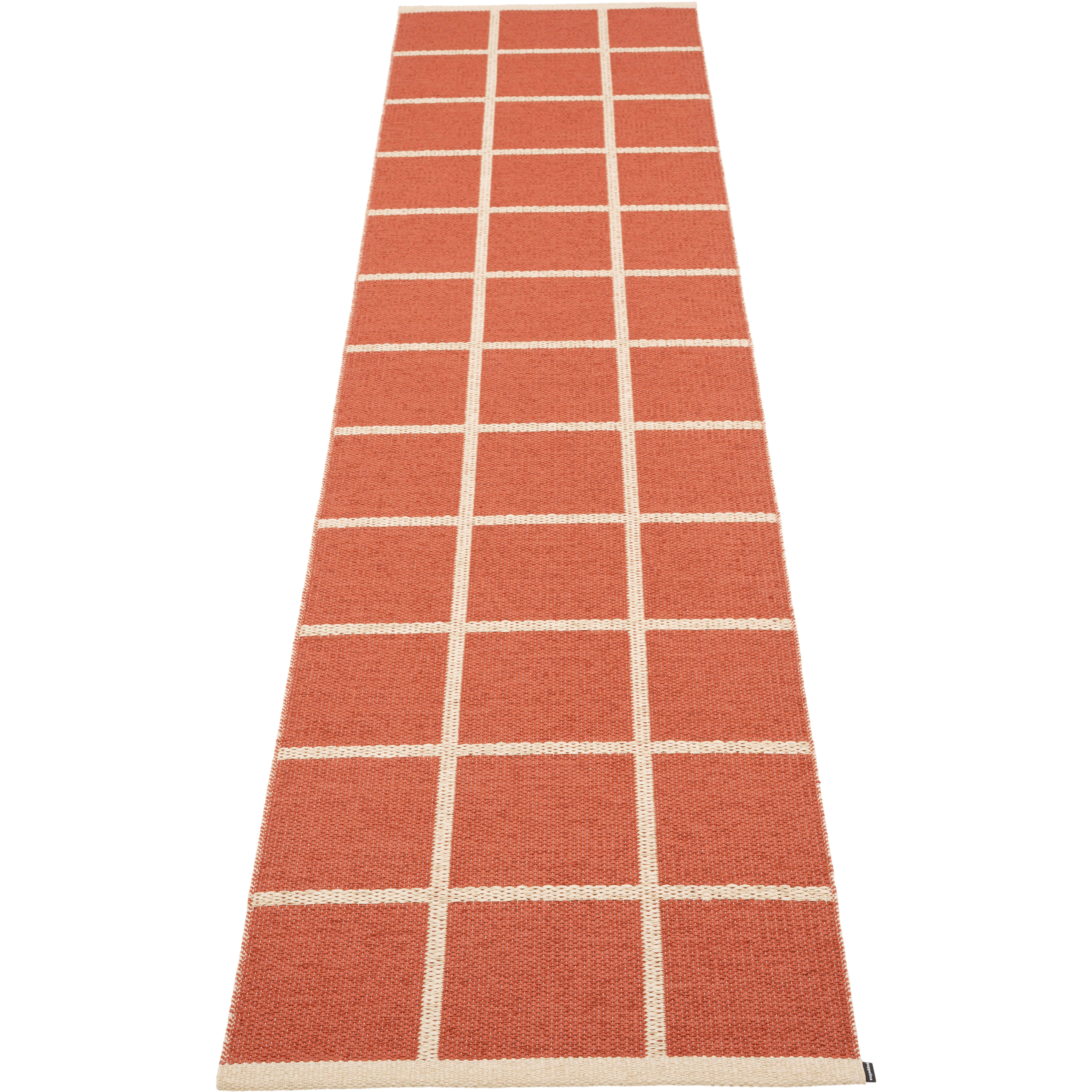Pappelina Criss Plastmatta Brick / 70x300 Cm - Mönstrade mattor Pvc Cream